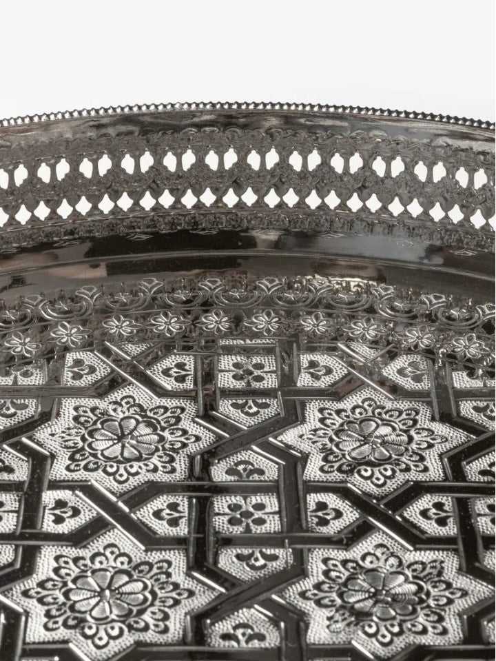 Plateau à Thé Marocain en Cuivre – Élégant et Authentique