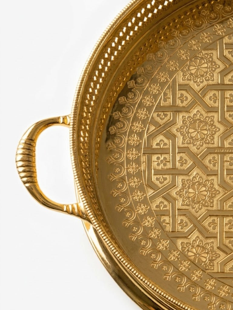 Plateau à Thé Marocain en Cuivre – Élégant et Authentique